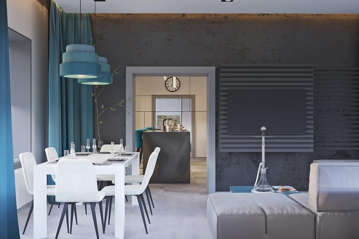 Дизайн гостиной в стиле минимализм. Колодищи | Ndesign