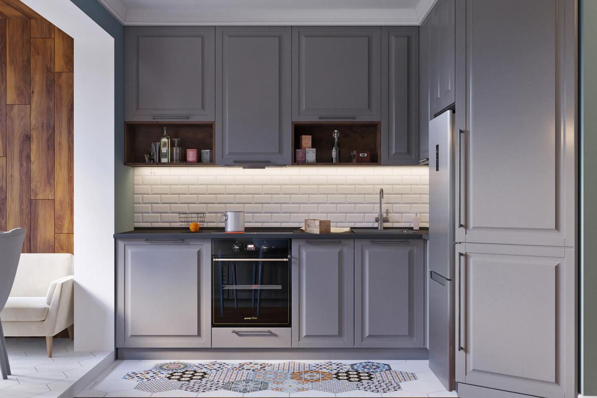 Дизайн кухни в однокомнатной квартире | Ndesign