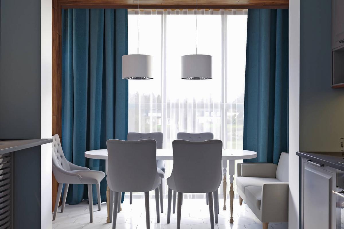 Интерьер столовой в однокомнатной квартире | Ndesign