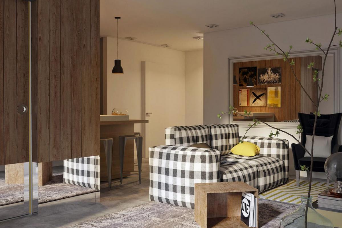 Интерьер кухни совмещённой с гостиной | Ndesign,by