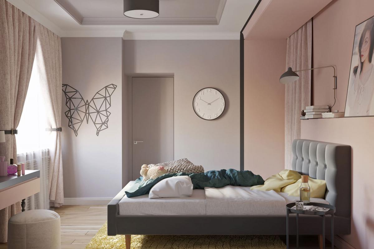 Интерьер уютной спальни в квартире. Туровского 4 | Ndesign