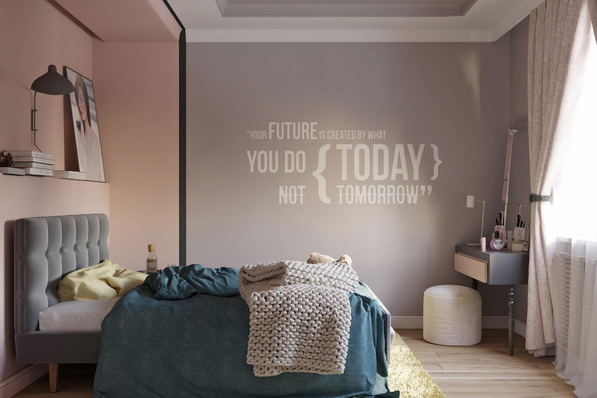 Дизайн современной спальни в квартире. Туровского 4 | Ndesign