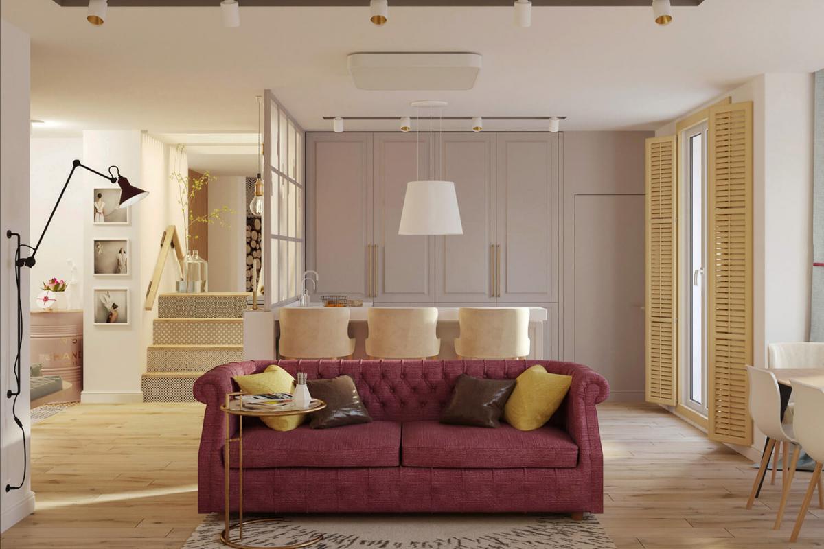 Дизайн зала в квартире. Туровского 4 | Ndesign